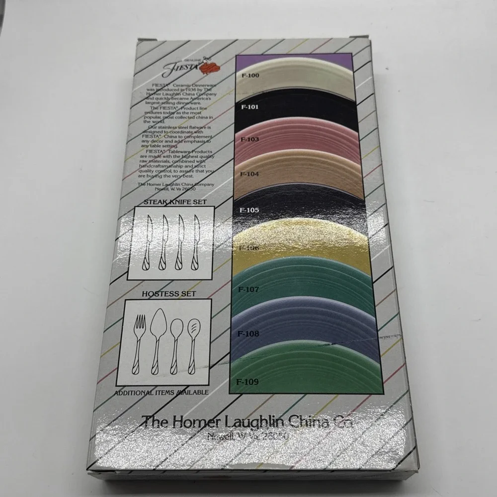Fiesta Ware Genuine Licensed Accessory Chartreuse Silverware Utensil Set 5pc NIB
